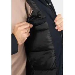 Doudoune navy a capuche moletonné homme