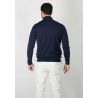 Pull homme col cheminée navy - Touché cachemire