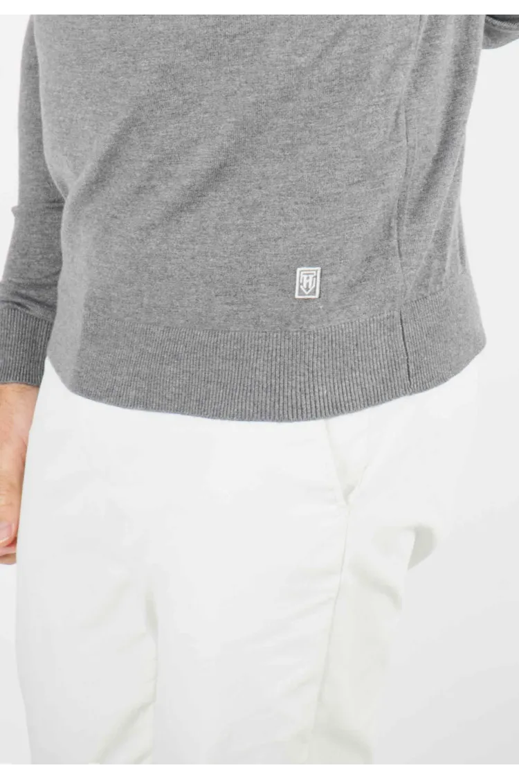 Pull homme col cheminée anthracite - Touché cachemire