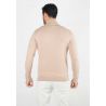 Pull homme col cheminée beige - Touché cachemire