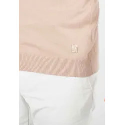 Pull homme col cheminée beige - Touché cachemire