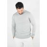 Pull homme col cheminée gris - Touché cachemire