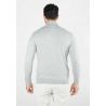 Pull homme col cheminée gris - Touché cachemire