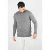 Pull homme col roulé anthracite - Touché cachemire