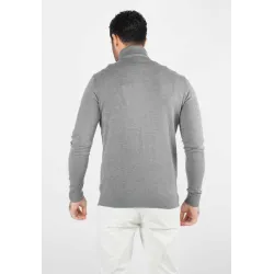 Pull homme col roulé anthracite - Touché cachemire