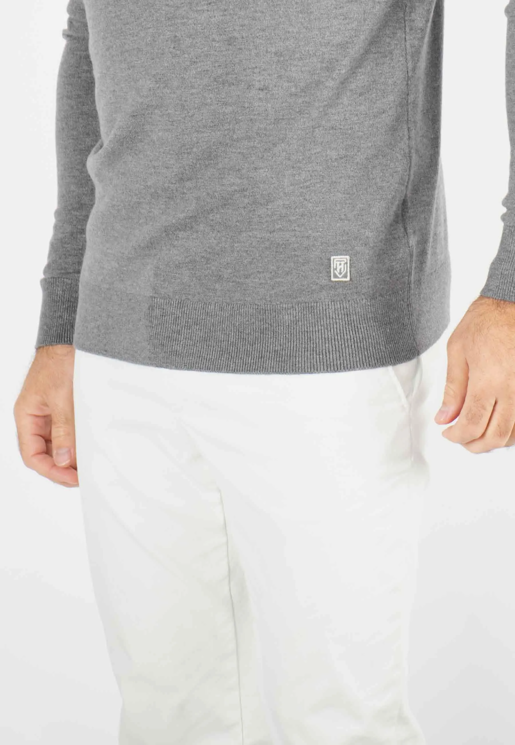 Pull homme col roulé anthracite - Touché cachemire