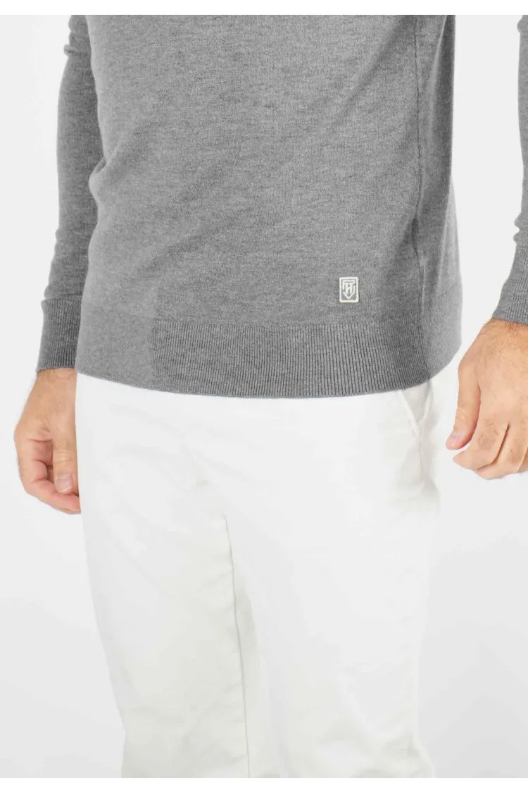 Pull homme col roulé anthracite - Touché cachemire