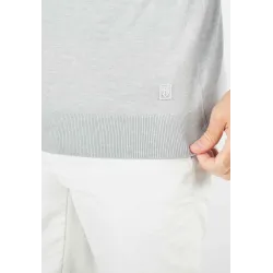 Pull homme col roulé gris - Touché cachemire