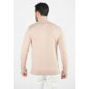 Pull homme col roulé beige - Touché cachemire