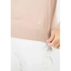 Pull homme col roulé beige - Touché cachemire
