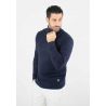 Pull homme col roulé navy - Touché cachemire