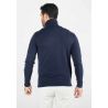 Pull homme col roulé navy - Touché cachemire