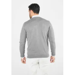 Pull homme col v anthracite - Touché cachemire