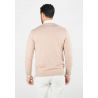 Pull homme col v beige - Touché cachemire