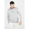 Pull homme col camioneur gris - Touché cachemire