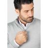 Pull homme col camioneur gris - Touché cachemire