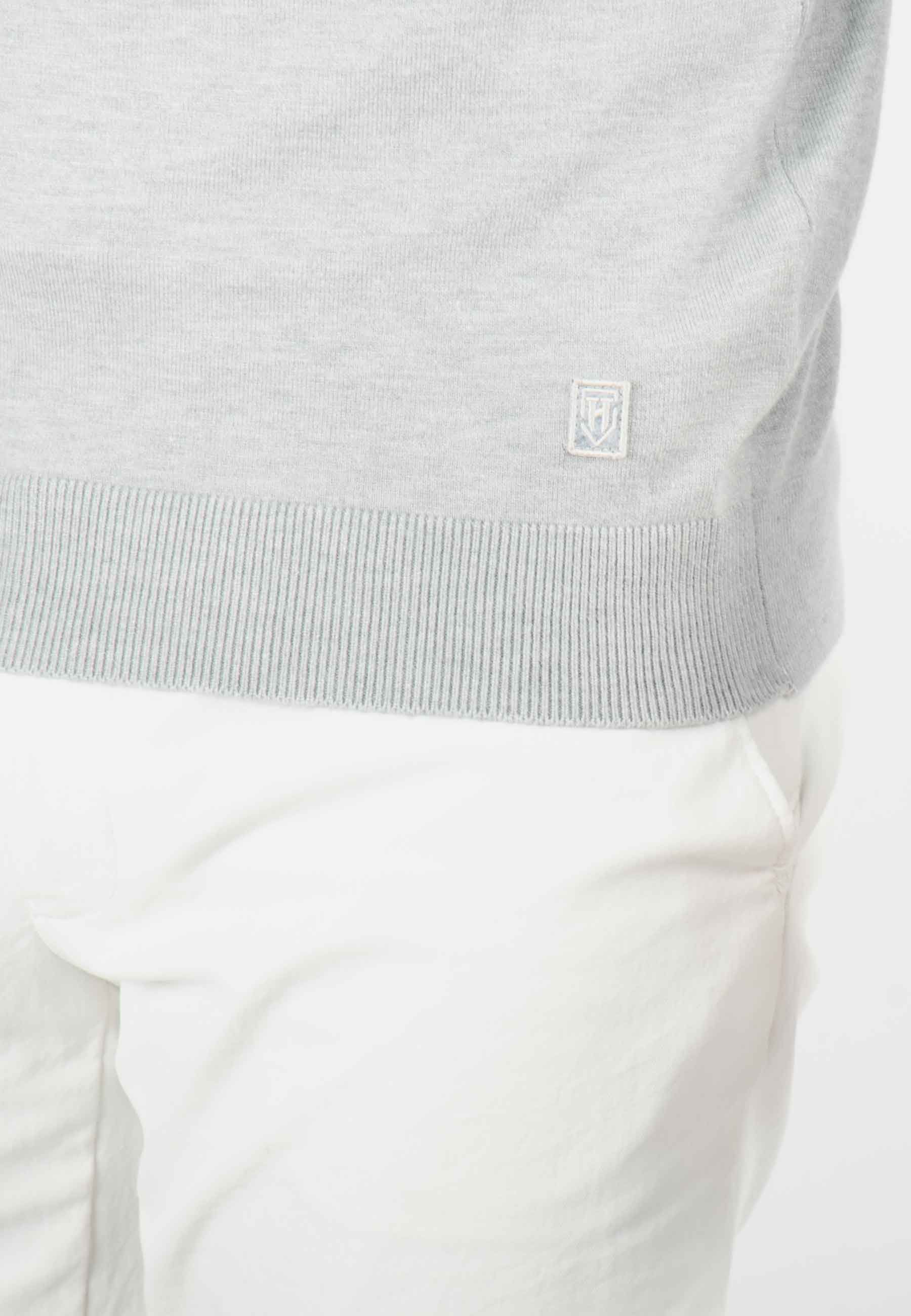 Pull homme col camioneur gris - Touché cachemire