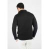 Pull homme col camioneur noir - Touché cachemire