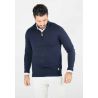 Pull homme col camioneur navy - Touché cachemire