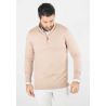 Pull homme col camioneur beige - Touché cachemire