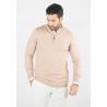 Pull homme col camioneur beige - Touché cachemire