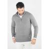 Pull homme col camioneur anthracite - Touché cachemire