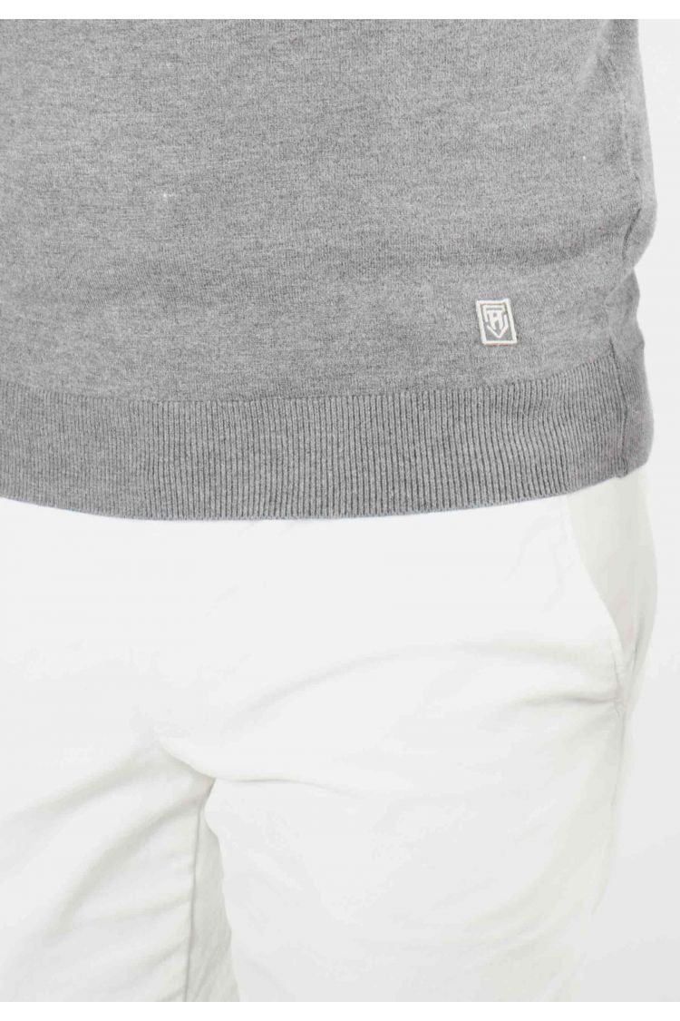 Pull homme col camioneur anthracite - Touché cachemire