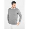 Pull homme col rond anthracite - Touché cachemire