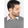 Pull homme col rond anthracite - Touché cachemire