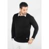 Pull homme col rond noir - Touché cachemire