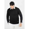 Pull homme col rond noir - Touché cachemire