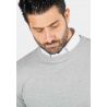 Pull homme col rond gris - Touché cachemire