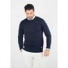 Pull homme col rond navy - Touché cachemire