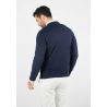 Pull homme col rond navy - Touché cachemire