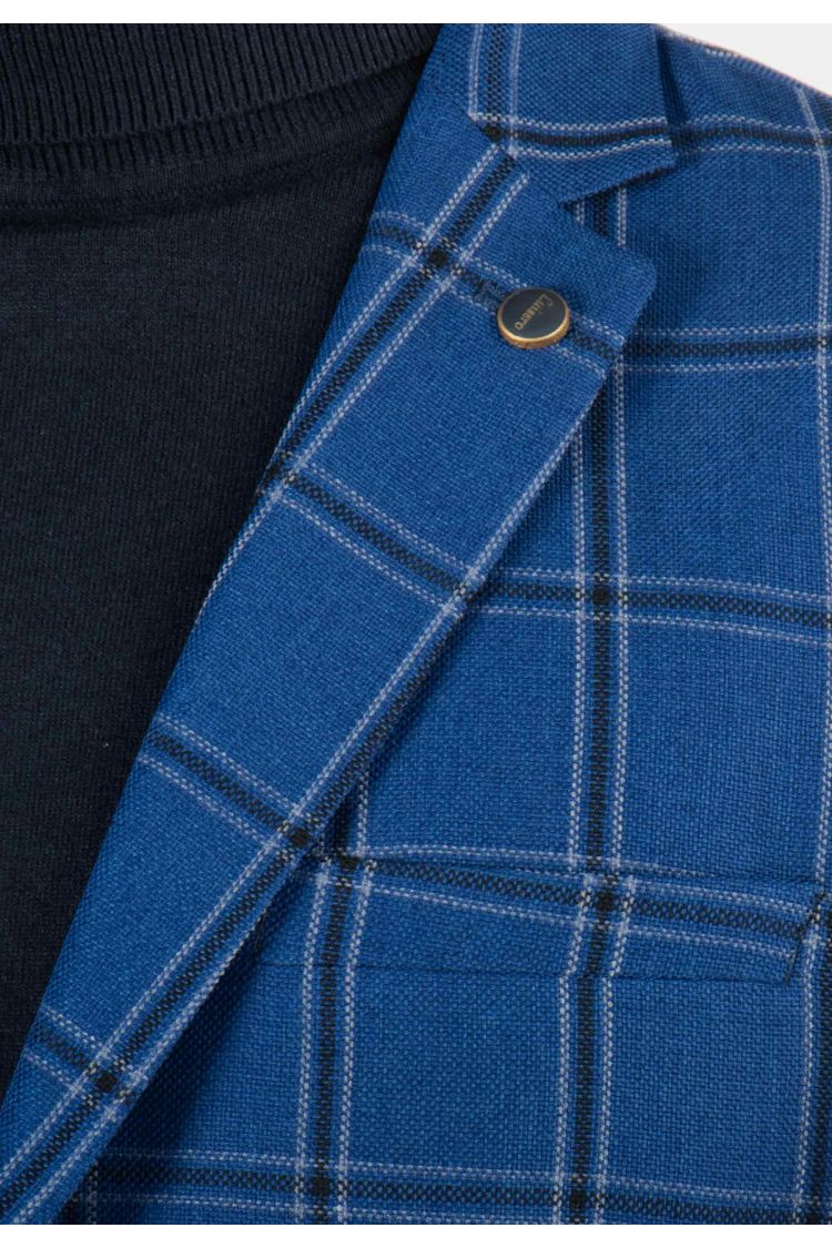 Veste de costume Homme à Carreaux Bleu