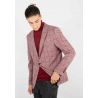 Veste de costume Homme Rouge à Carreaux