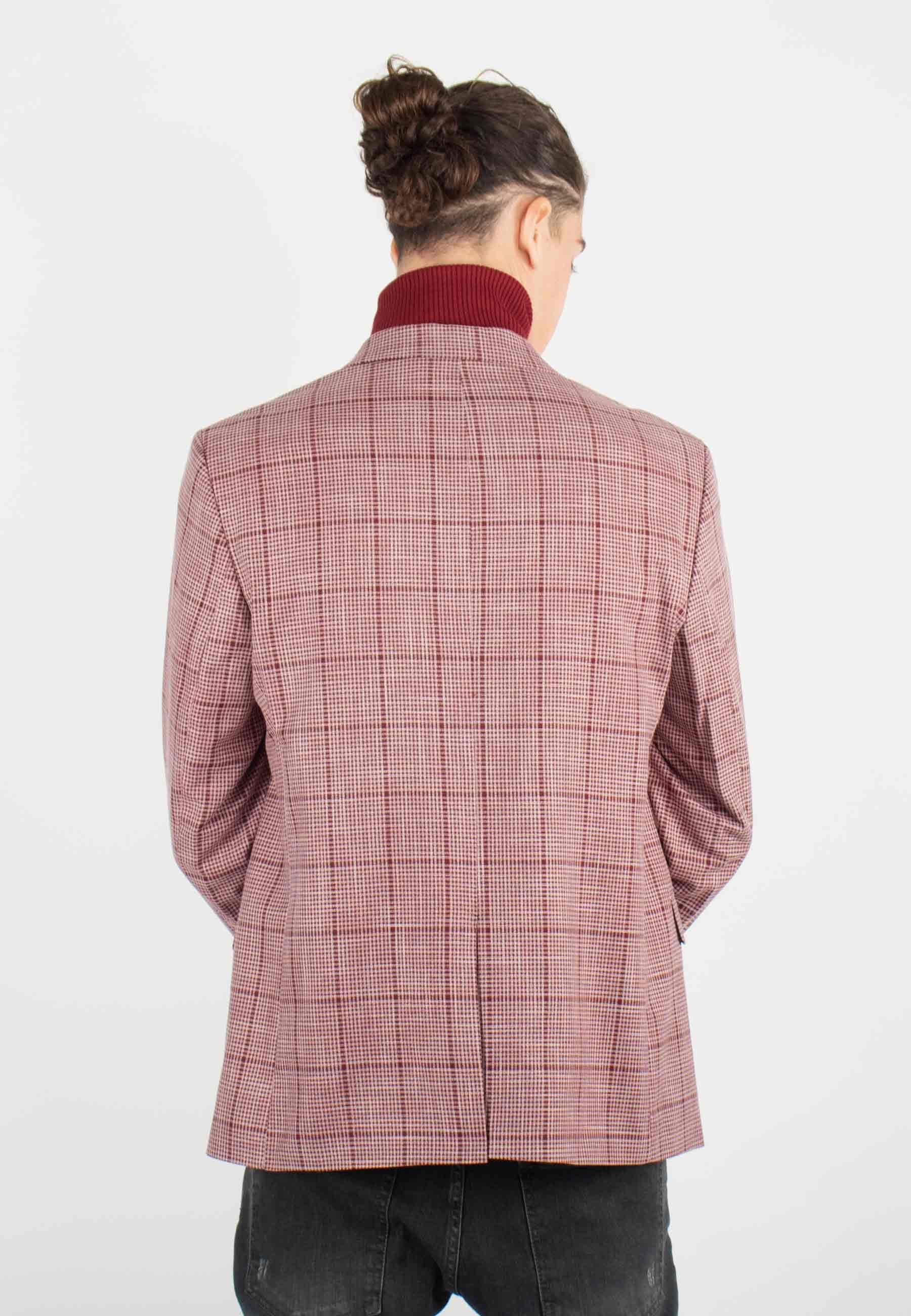 Veste de costume Homme Rouge à Carreaux