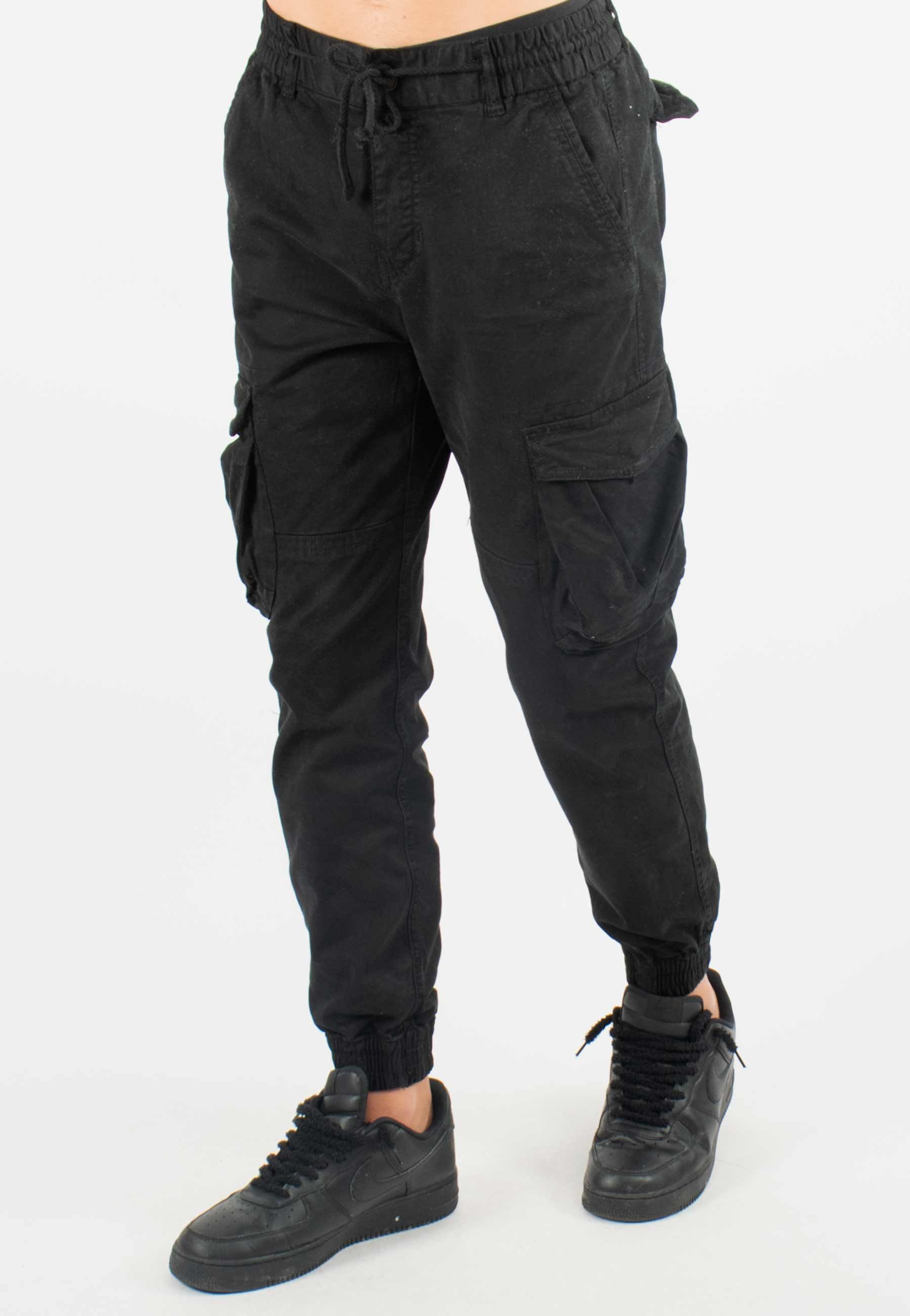 Pantalon cargo noir homme