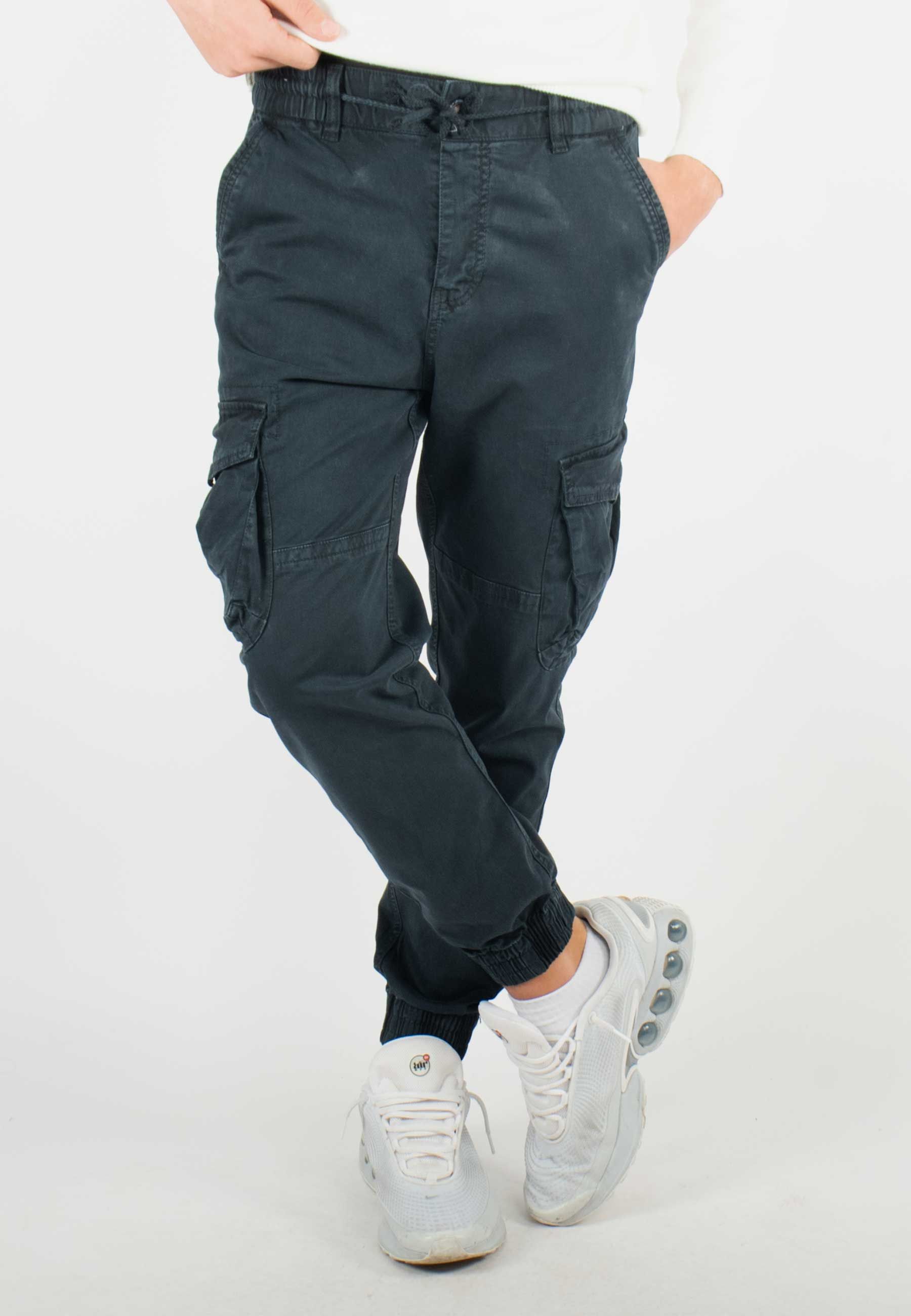 Pantalon cargo bleu marine homme