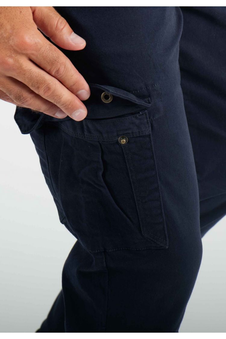 Pantalon cargo navy slim