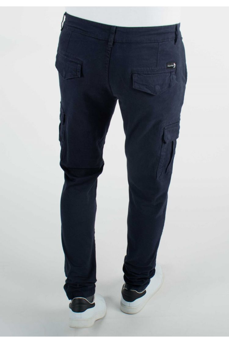 Pantalon cargo navy slim
