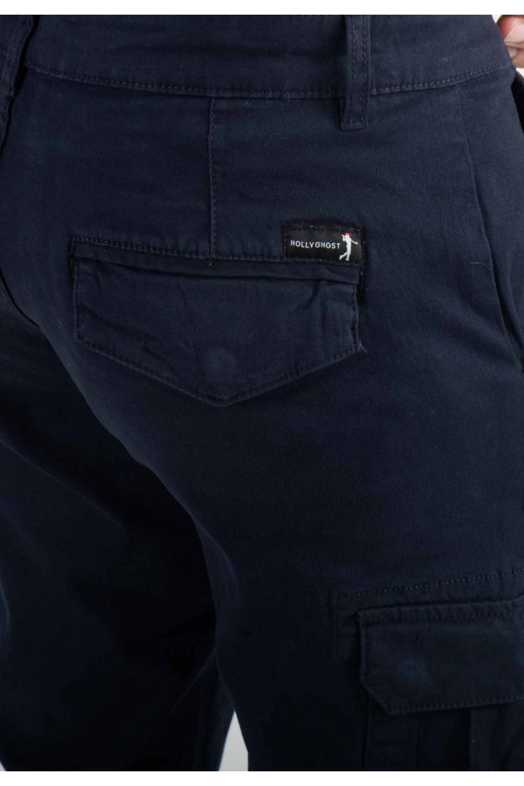 Pantalon cargo navy slim