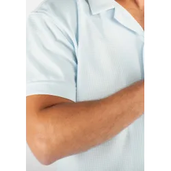 Ensemble Homme Chemisette et Short - Bleu ciel