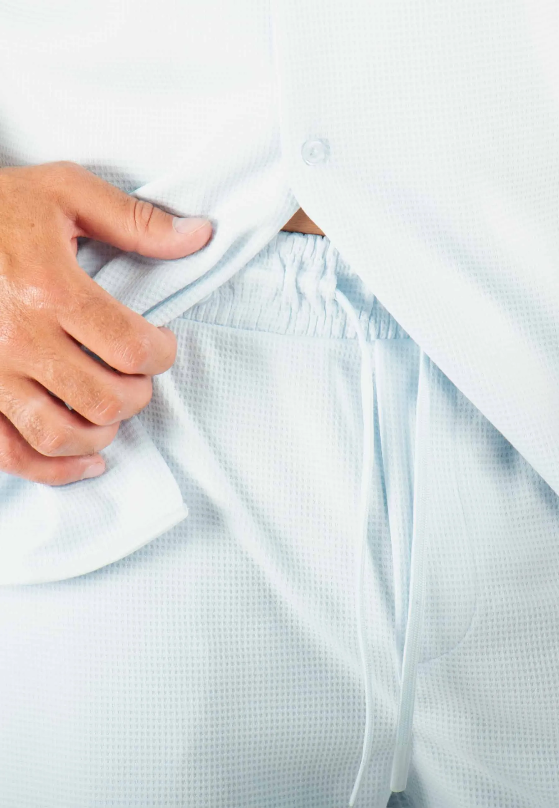 Ensemble Homme Chemisette et Short - Bleu ciel
