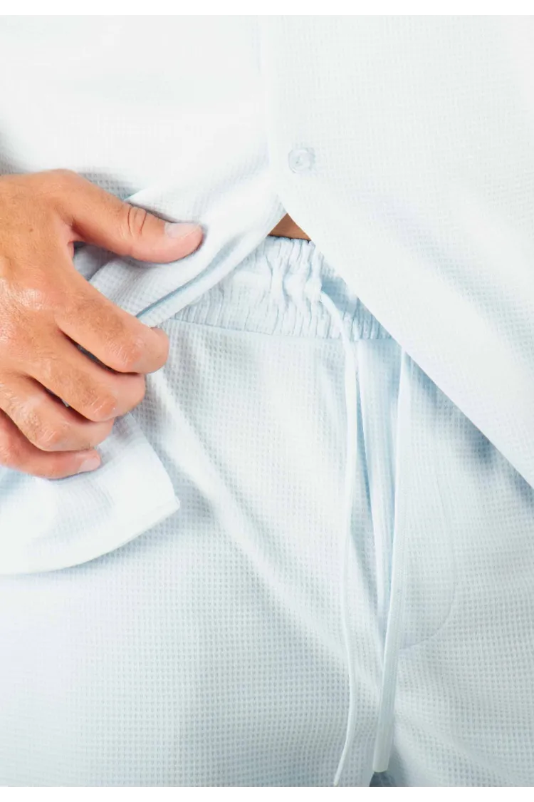 Ensemble Homme Chemisette et Short - Bleu ciel