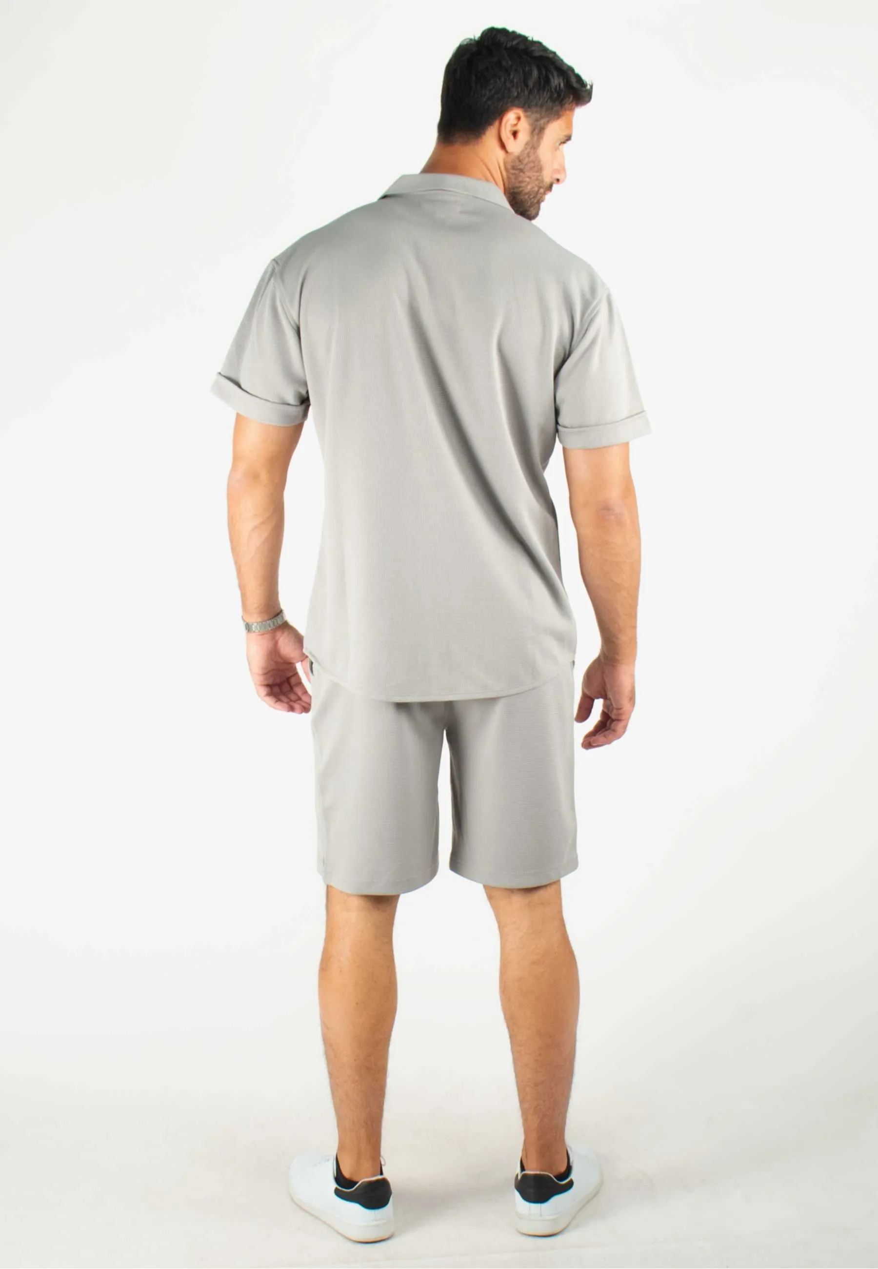 Ensemble Homme Chemisette et Short - Gris