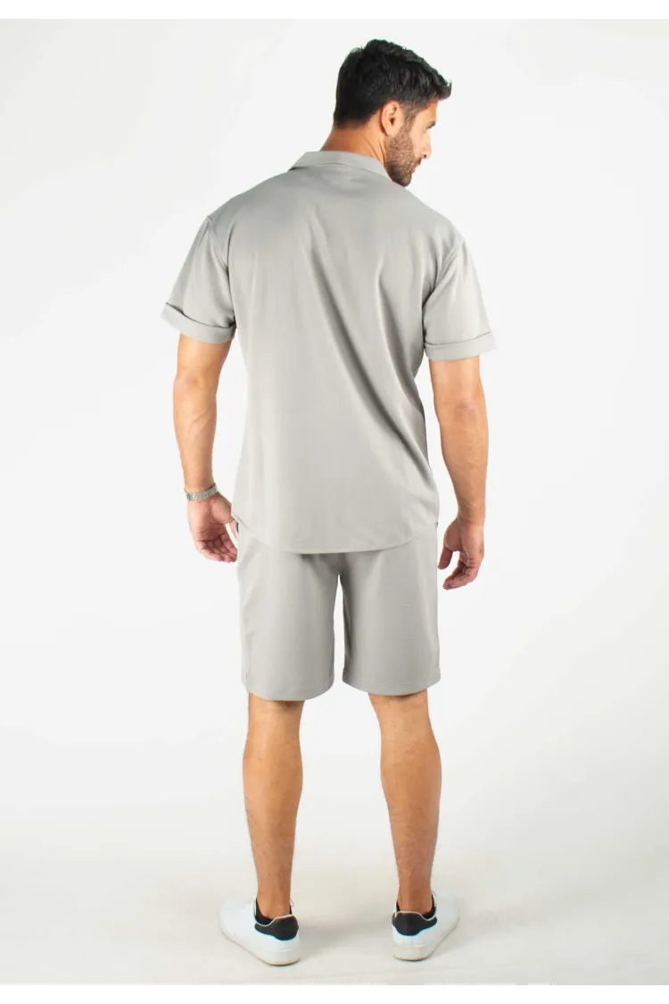 Ensemble Homme Chemisette et Short - Gris