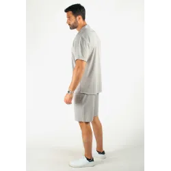 Ensemble Homme Chemisette et Short - Gris