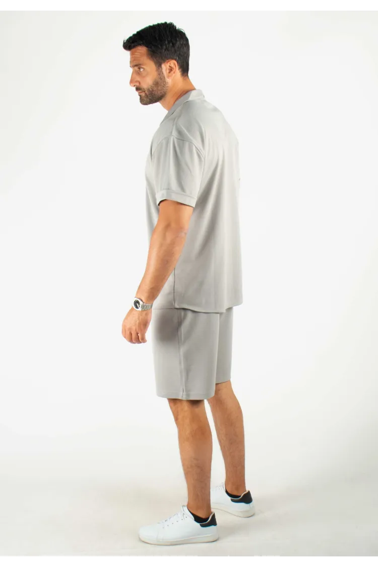 Ensemble Homme Chemisette et Short - Gris
