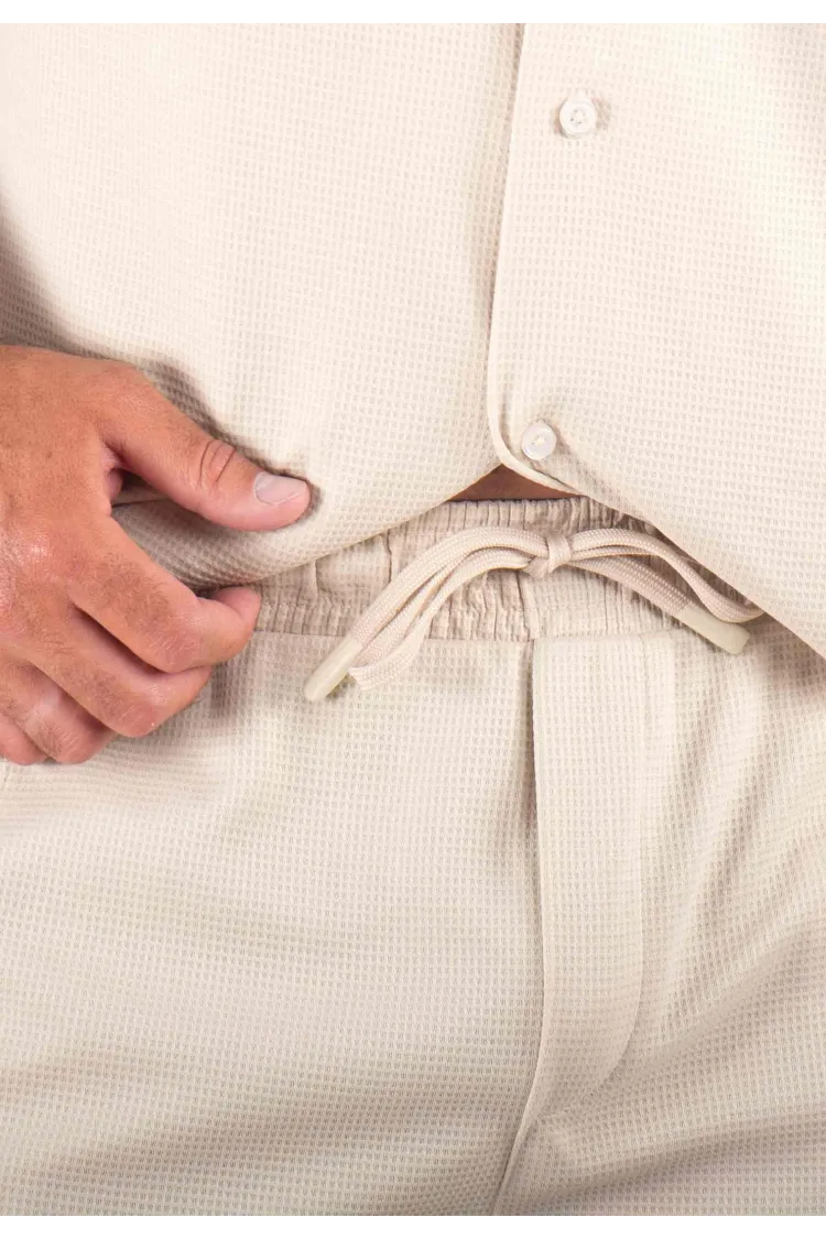 Ensemble Homme Chemisette et Short - Beige